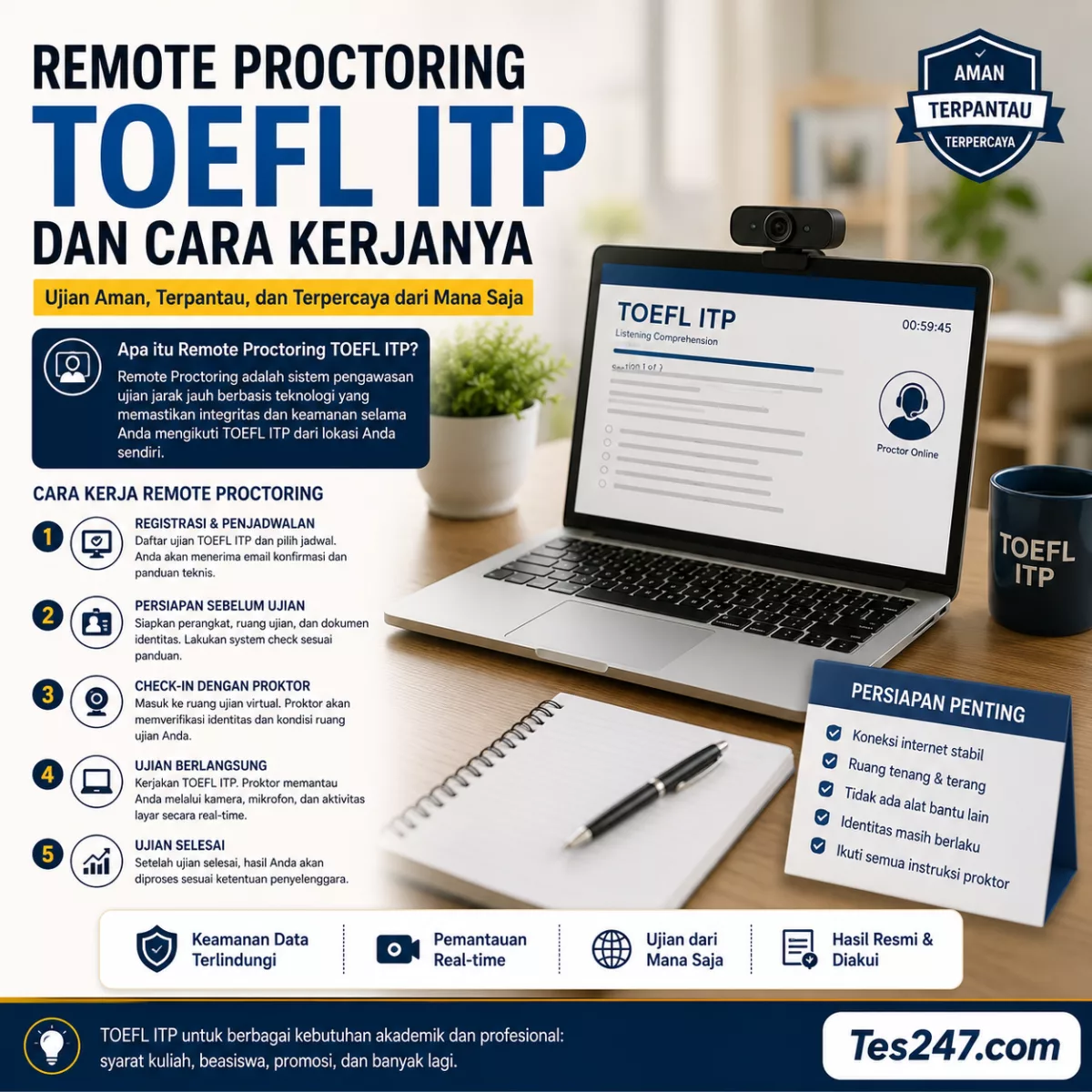 Apa Itu Remote Proctoring TOEFL ITP Tes247.com
