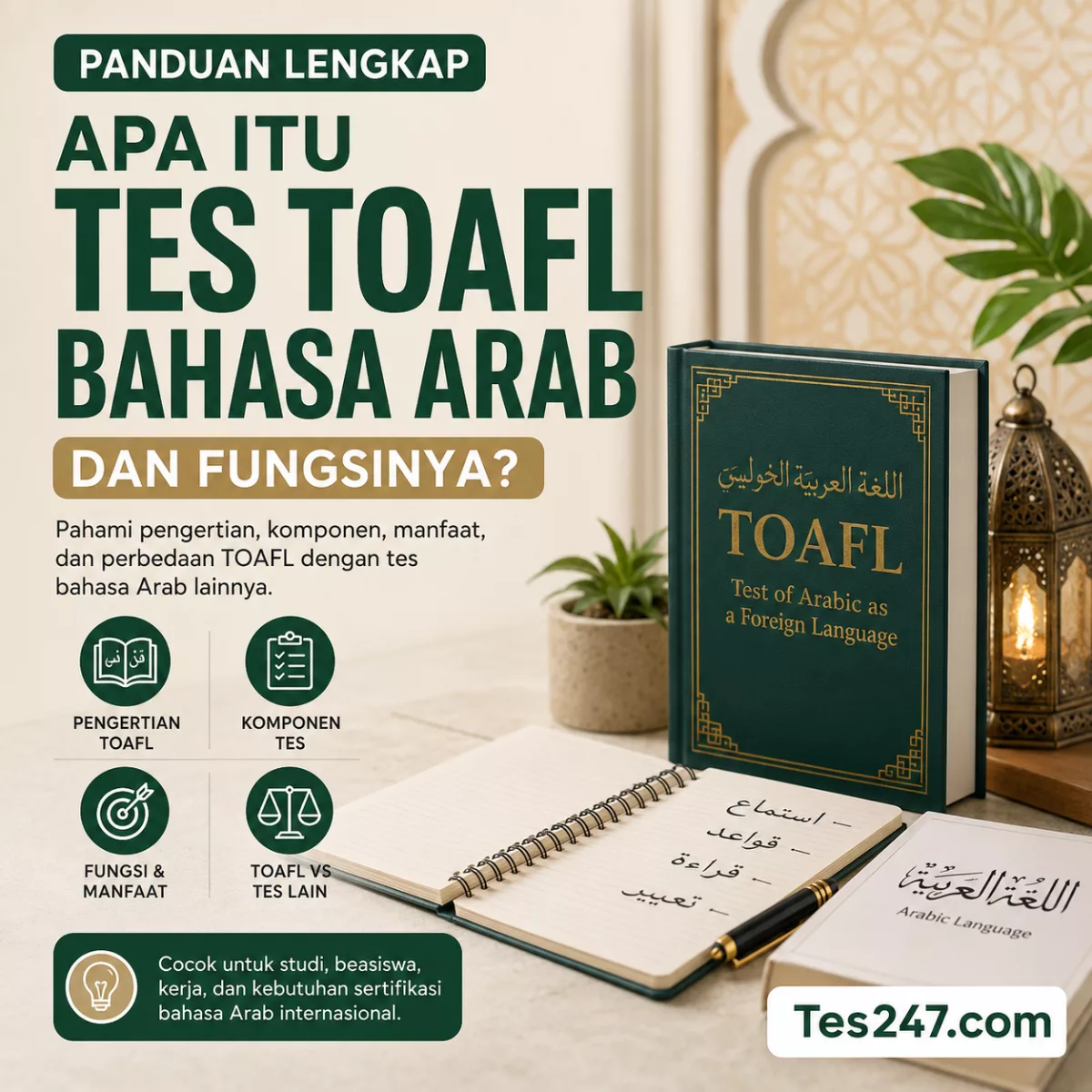 Apa Itu Tes TOAFL Bahasa Arab dan Fungsinya Tes247.com