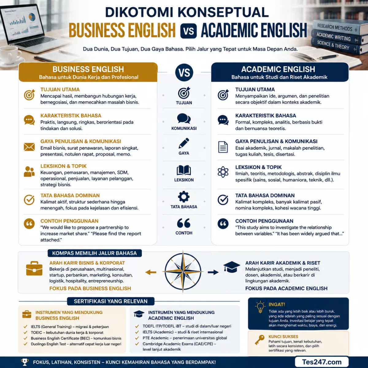 Business English vs Academic English Panduan Memilih Jalur