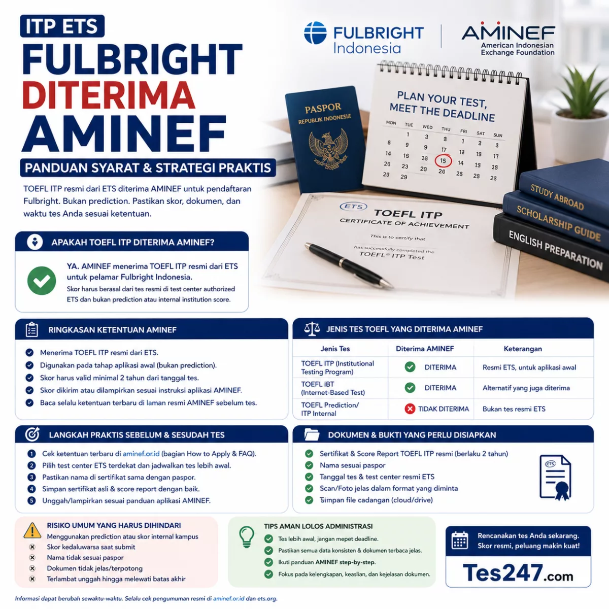 ITP ETS Fulbright Diterima AMINEF Tips Tes247.com