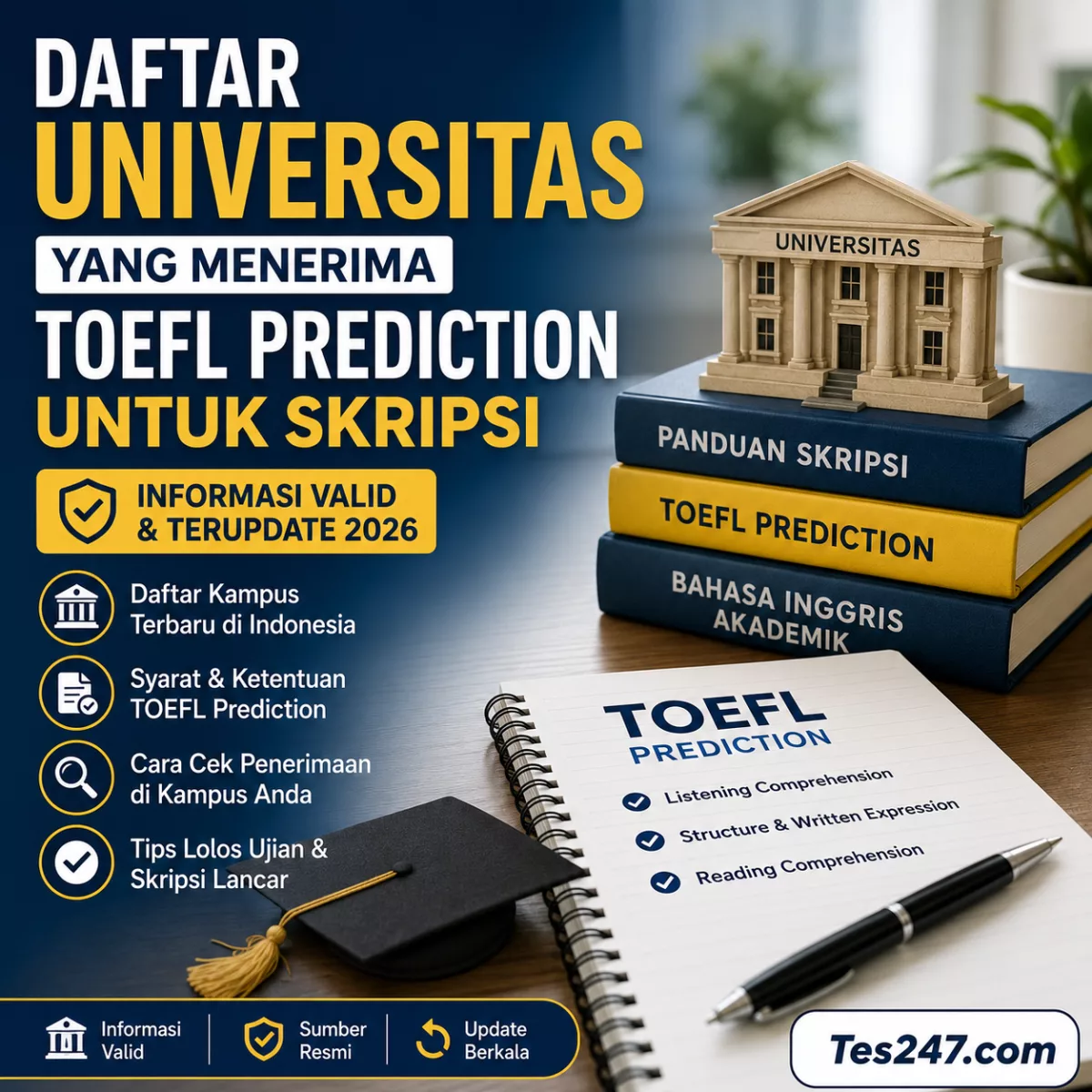 Kampus yang Menerima TOEFL Prediction Skripsi Tes247.com