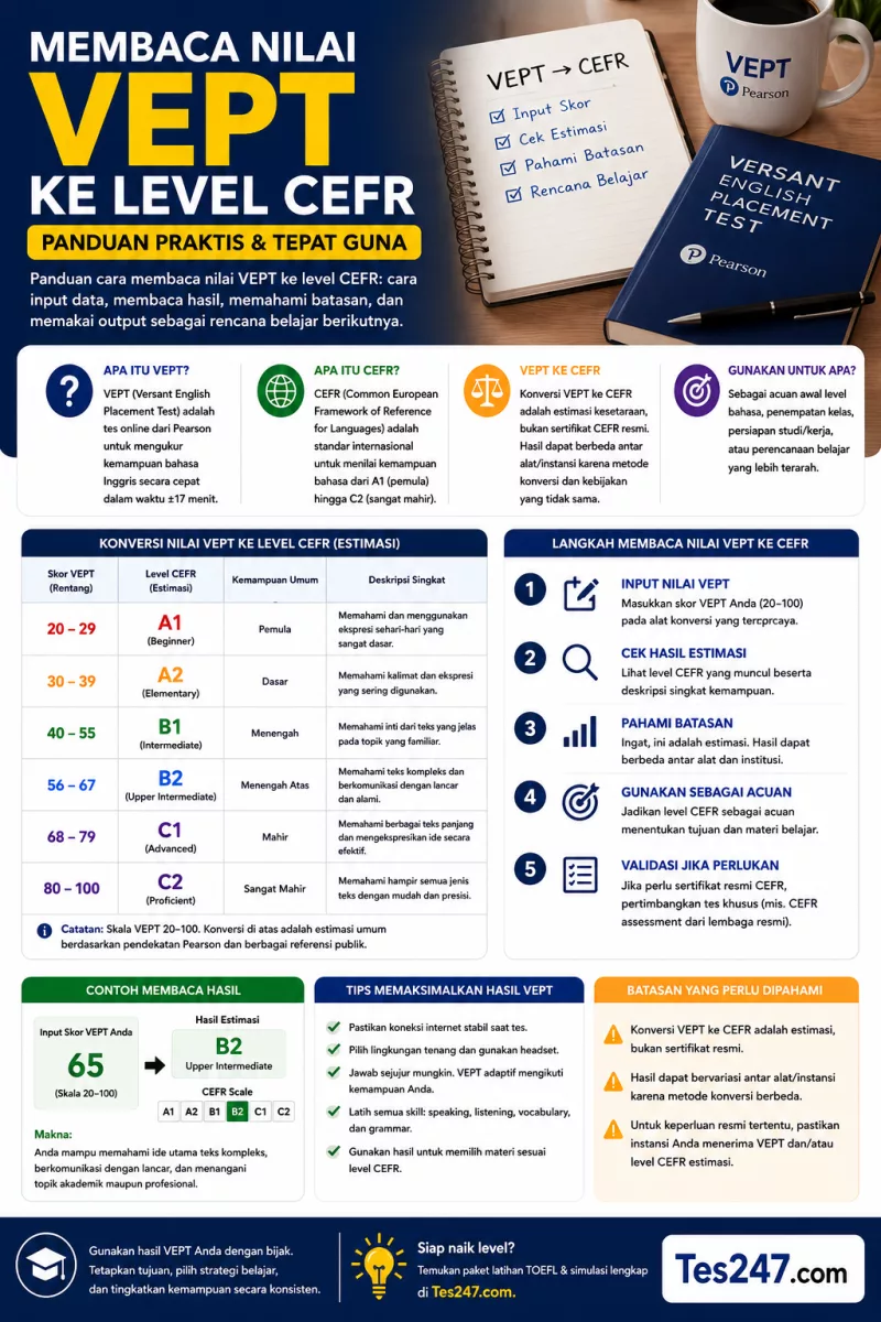 Membaca Nilai VEPT ke Level CEFR Tips Tes247.com