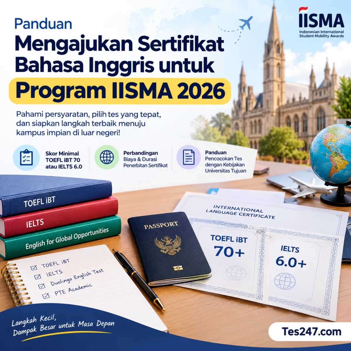 Panduan Sertifikat Bahasa Inggris IISMA 2026 Tes247.com