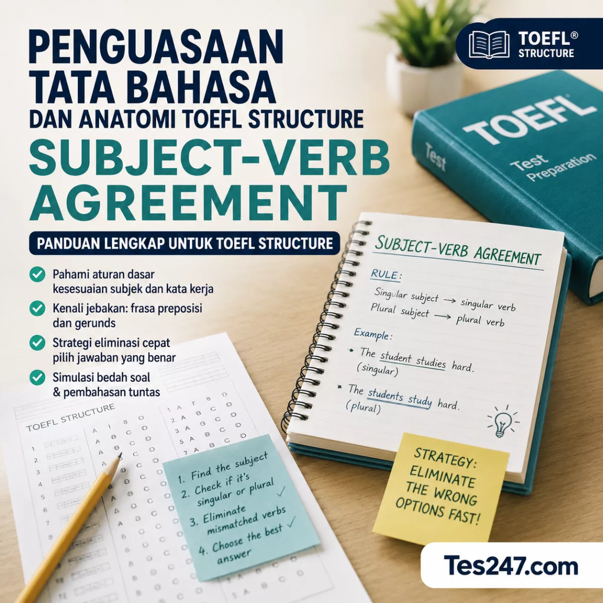 Subject-Verb Agreement TOEFL Structure Panduan Lengkap