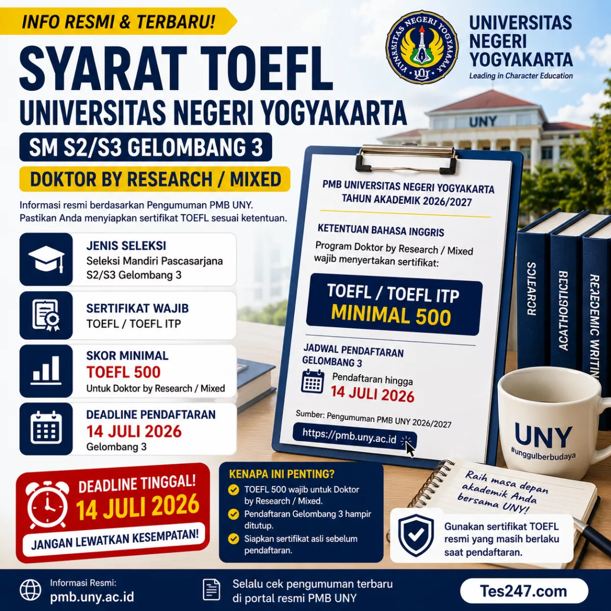 TOEFL 500 S3 by Research UNY Gelombang 3