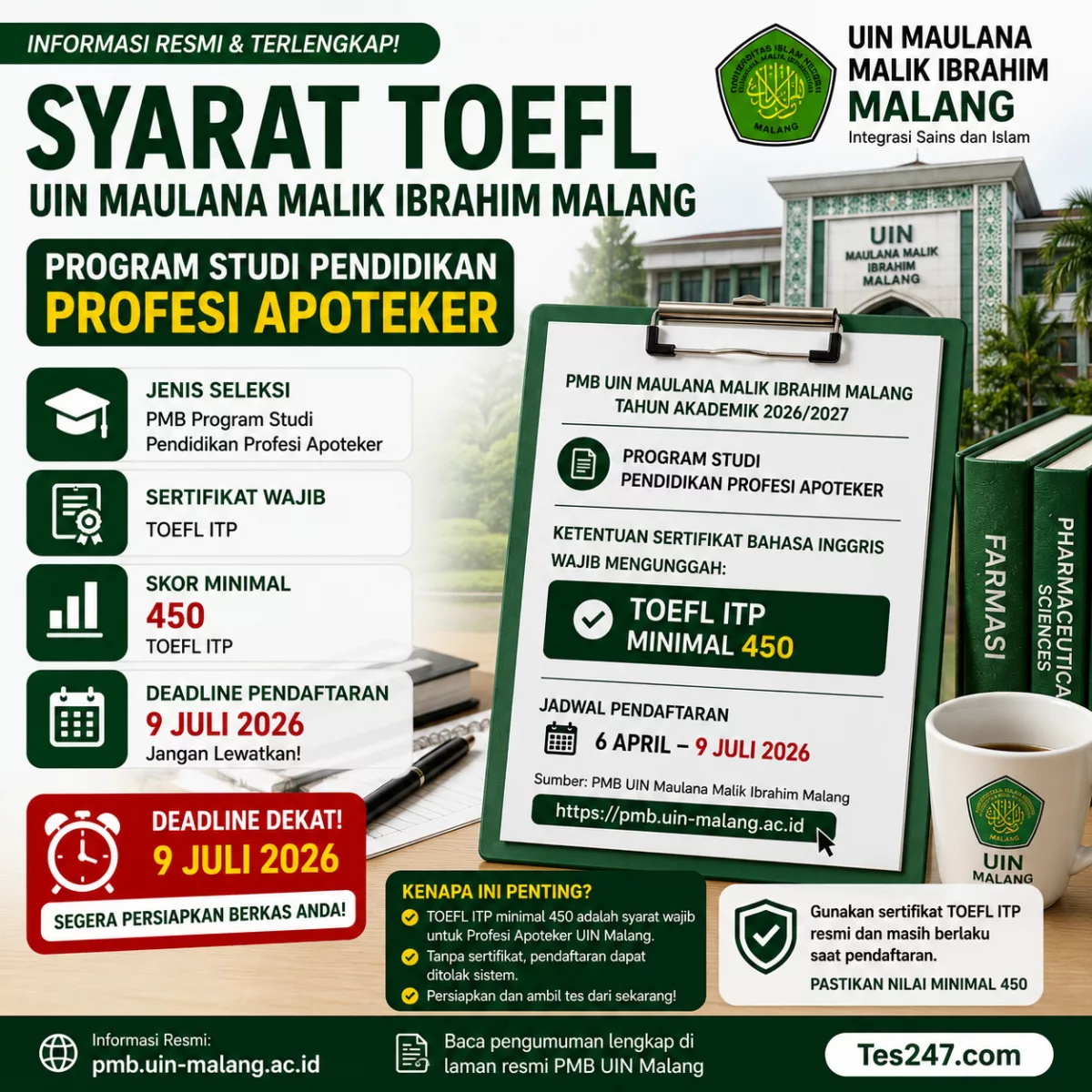 TOEFL ITP 450 Profesi Apoteker UIN Malang