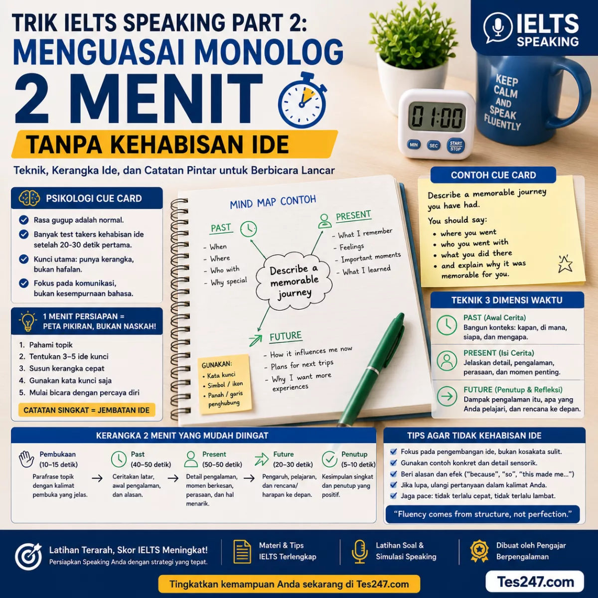Trik IELTS Speaking Part 2 Menguasai Monolog 2 Menit Tes247.com