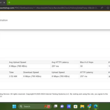 RC-07 Detail history bandwidth latency check