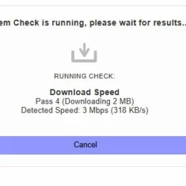 Bandwidth check berjalan otomatis